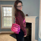 The Roni Nylon Crossbody - Animal Print Hot Pink