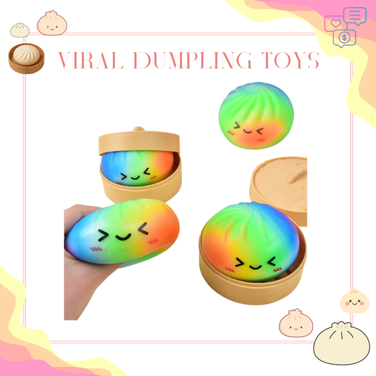 Squishy Toy - Viral Dumpling, Rainbow - PREORDER 3/11-3/14