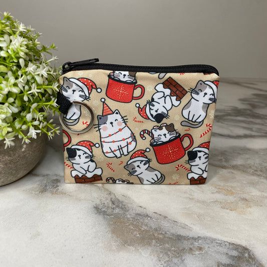 Mini Pouch - Cat Christmas