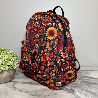 Mini Backpack - Moody Crimson Floral