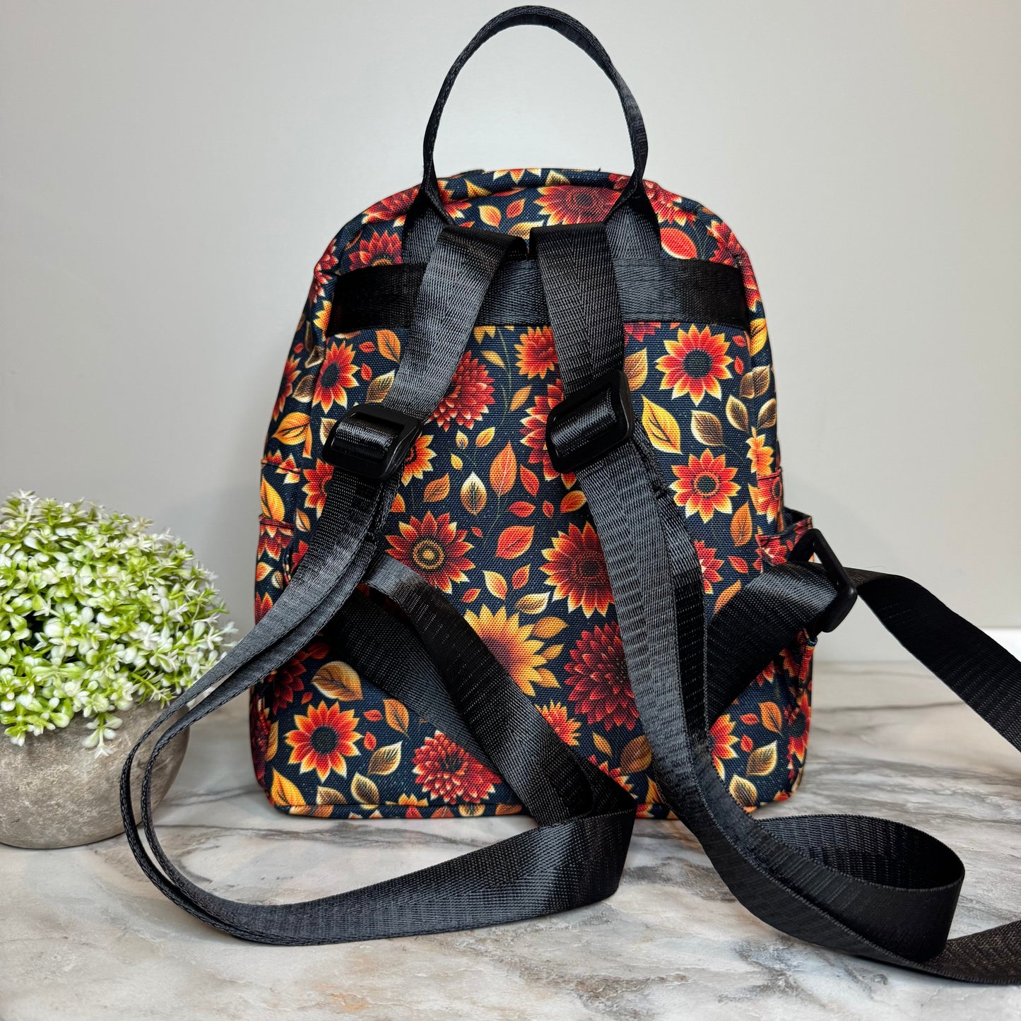 Mini Backpack - Moody Crimson Floral