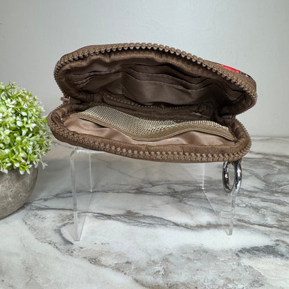 Rue - Nylon Wristlet Wallet - Animal Brown Cherry