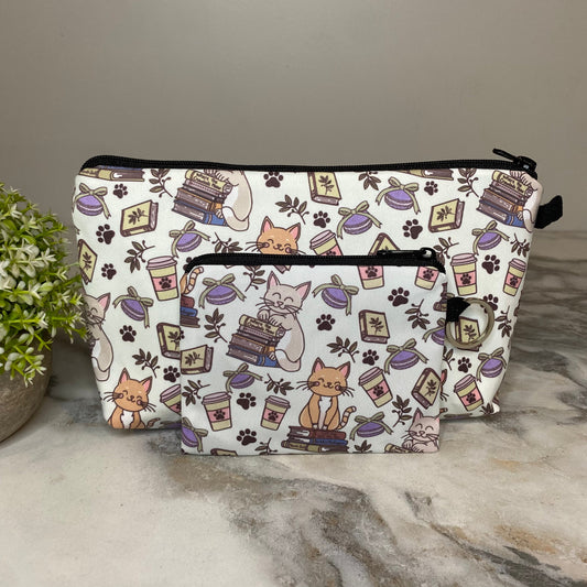 Pouch & Mini Pouch Bundled Set - Cat Books
