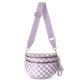 The Roni Nylon Crossbody - Checkered Light Purple