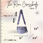 The Roni Nylon Crossbody - Black Gingham Daisy Floral