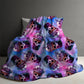 Blanket Halloween #19 - Skull Purple Blue Purple - PREORDER ends 7/25