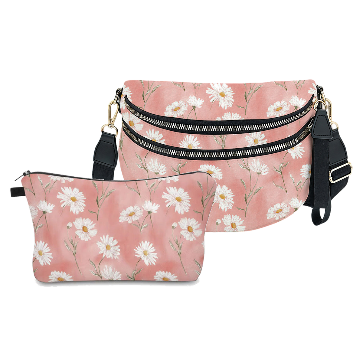 Bundled Set - Roni & Pouch - Daisy Pink