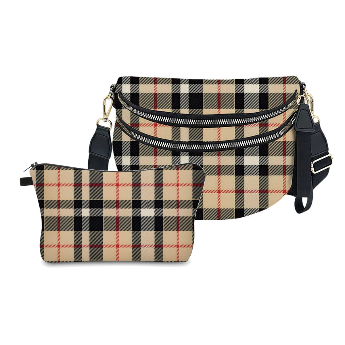 Bundled Set - Roni & Pouch - Famous Plaid