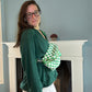 The Roni Nylon Crossbody - Checkered Kelly Green