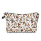 Pouch - Coffee, Gnome All Over Design
