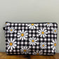 Pouch - Floral Daisy Gingham
