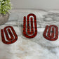 Jumbo Paperclip - Spiderweb Red